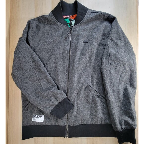 TrukFit Reversible Bomber Style Jacket Size L Colorful Full Zip Little Wayne - Picture 10 of 13